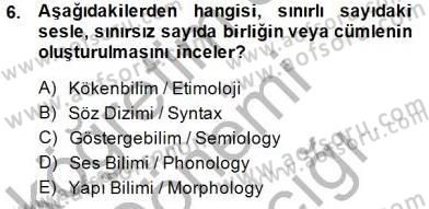 Sözlü ve Sözsüz İletişim Dersi 2014 - 2015 Yılı (Vize) Ara Sınav Soruları 6. Soru