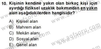 Sözlü ve Sözsüz İletişim Dersi 2014 - 2015 Yılı (Final) Dönem Sonu Sınav Soruları 10. Soru