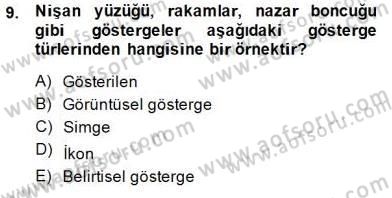 Sözlü ve Sözsüz İletişim Dersi 2014 - 2015 Yılı (Final) Dönem Sonu Sınav Soruları 9. Soru