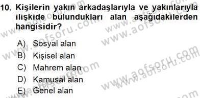 Sözlü ve Sözsüz İletişim Dersi 2015 - 2016 Yılı (Final) Dönem Sonu Sınav Soruları 10. Soru