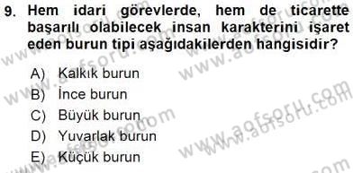 Sözlü ve Sözsüz İletişim Dersi 2015 - 2016 Yılı (Final) Dönem Sonu Sınav Soruları 9. Soru