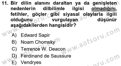 Sözlü ve Sözsüz İletişim Dersi Ara Sınavı Deneme Sınav Soruları 11. Soru