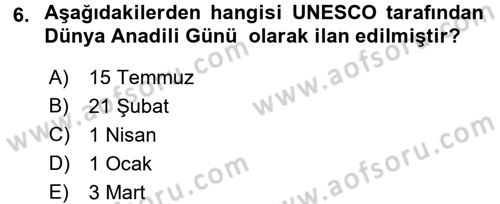 Sözlü ve Sözsüz İletişim Dersi 2016 - 2017 Yılı (Vize) Ara Sınav Soruları 6. Soru