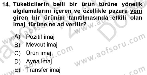 Sözlü ve Sözsüz İletişim Dersi 2016 - 2017 Yılı (Final) Dönem Sonu Sınav Soruları 14. Soru