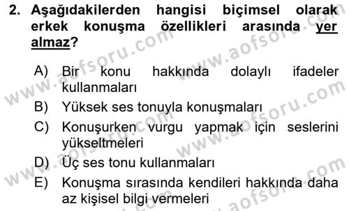 Sözlü ve Sözsüz İletişim Dersi 2016 - 2017 Yılı (Final) Dönem Sonu Sınav Soruları 2. Soru
