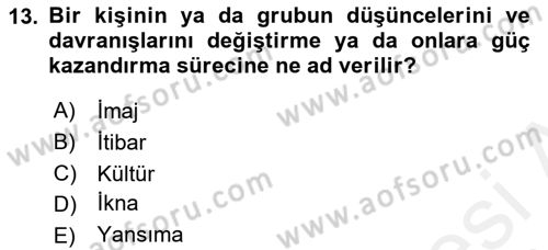 Sözlü ve Sözsüz İletişim Dersi 2017 - 2018 Yılı 3 Ders Sınav Soruları 13. Soru