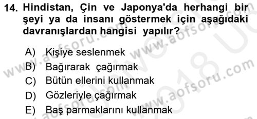 Sözlü ve Sözsüz İletişim Dersi 2017 - 2018 Yılı 3 Ders Sınav Soruları 14. Soru