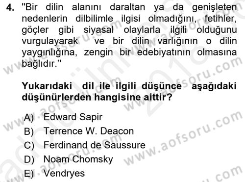 Sözlü ve Sözsüz İletişim Dersi 2017 - 2018 Yılı 3 Ders Sınav Soruları 4. Soru