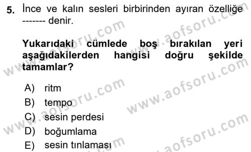 Sözlü ve Sözsüz İletişim Dersi 2017 - 2018 Yılı 3 Ders Sınav Soruları 5. Soru