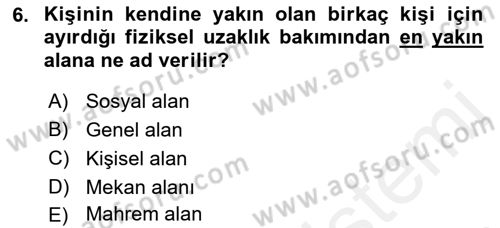 Sözlü ve Sözsüz İletişim Dersi 2017 - 2018 Yılı 3 Ders Sınav Soruları 6. Soru