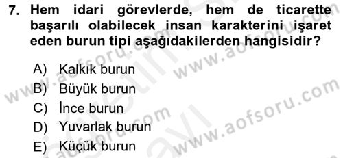Sözlü ve Sözsüz İletişim Dersi 2017 - 2018 Yılı 3 Ders Sınav Soruları 7. Soru