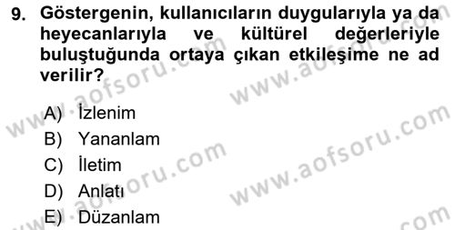 Sözlü ve Sözsüz İletişim Dersi 2017 - 2018 Yılı 3 Ders Sınav Soruları 9. Soru