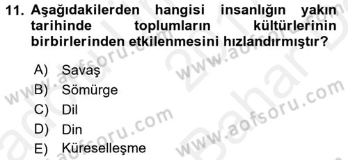 Sözlü ve Sözsüz İletişim Dersi 2017 - 2018 Yılı (Vize) Ara Sınav Soruları 11. Soru