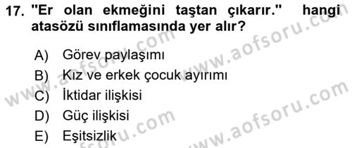 Sözlü ve Sözsüz İletişim Dersi 2017 - 2018 Yılı (Vize) Ara Sınav Soruları 17. Soru