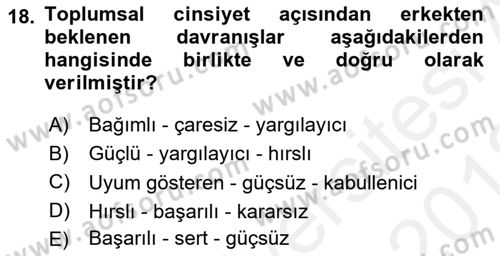 Sözlü ve Sözsüz İletişim Dersi 2017 - 2018 Yılı (Vize) Ara Sınav Soruları 18. Soru