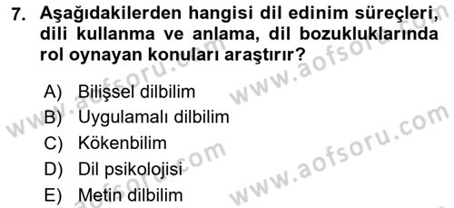 Sözlü ve Sözsüz İletişim Dersi 2017 - 2018 Yılı (Vize) Ara Sınav Soruları 7. Soru