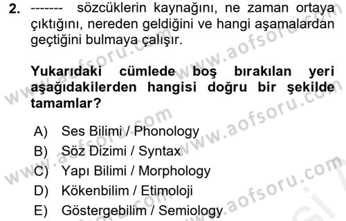 Sözlü ve Sözsüz İletişim Dersi 2017 - 2018 Yılı (Final) Dönem Sonu Sınav Soruları 2. Soru