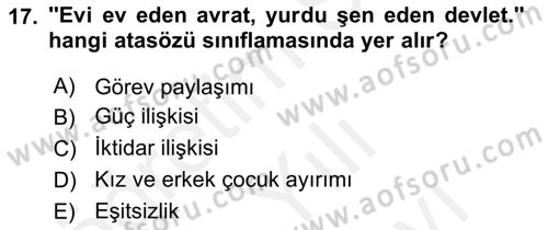 Sözlü ve Sözsüz İletişim Dersi 2018 - 2019 Yılı (Vize) Ara Sınav Soruları 17. Soru