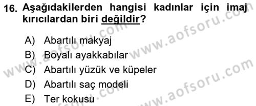 Sözlü ve Sözsüz İletişim Dersi 2018 - 2019 Yılı (Final) Dönem Sonu Sınav Soruları 16. Soru