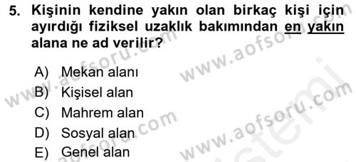 Sözlü ve Sözsüz İletişim Dersi 2018 - 2019 Yılı (Final) Dönem Sonu Sınav Soruları 5. Soru