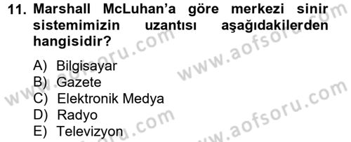 Uluslararası İletişim Dersi 2012 - 2013 Yılı (Vize) Ara Sınav Soruları 11. Soru