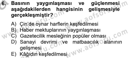 Uluslararası İletişim Dersi 2012 - 2013 Yılı (Vize) Ara Sınav Soruları 6. Soru