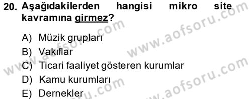 Uluslararası İletişim Dersi 2013 - 2014 Yılı (Final) Dönem Sonu Sınav Soruları 20. Soru