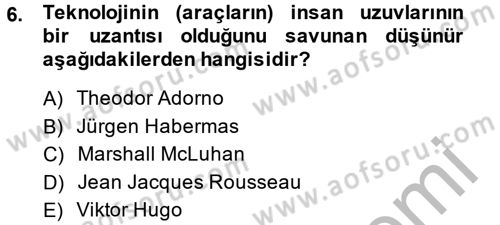 Uluslararası İletişim Dersi 2013 - 2014 Yılı (Final) Dönem Sonu Sınav Soruları 6. Soru