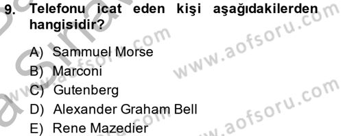 Uluslararası İletişim Dersi 2014 - 2015 Yılı (Vize) Ara Sınav Soruları 9. Soru