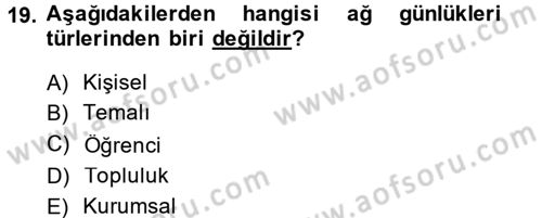 Uluslararası İletişim Dersi 2014 - 2015 Yılı (Final) Dönem Sonu Sınav Soruları 19. Soru