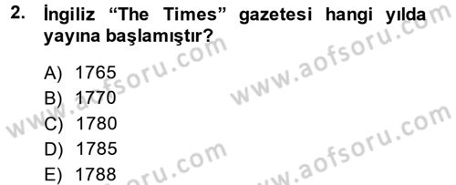 Uluslararası İletişim Dersi 2014 - 2015 Yılı (Final) Dönem Sonu Sınav Soruları 2. Soru