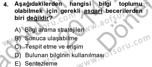Uluslararası İletişim Dersi 2014 - 2015 Yılı (Final) Dönem Sonu Sınav Soruları 4. Soru