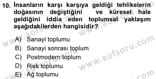 Uluslararası İletişim Dersi 2015 - 2016 Yılı (Final) Dönem Sonu Sınav Soruları 10. Soru