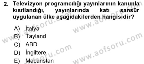Uluslararası İletişim Dersi 2015 - 2016 Yılı (Final) Dönem Sonu Sınav Soruları 2. Soru