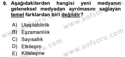 Uluslararası İletişim Dersi 2015 - 2016 Yılı (Final) Dönem Sonu Sınav Soruları 9. Soru
