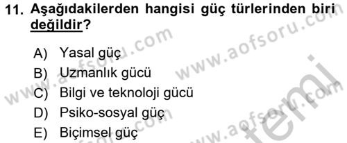 Uluslararası İletişim Dersi 2016 - 2017 Yılı (Vize) Ara Sınav Soruları 11. Soru
