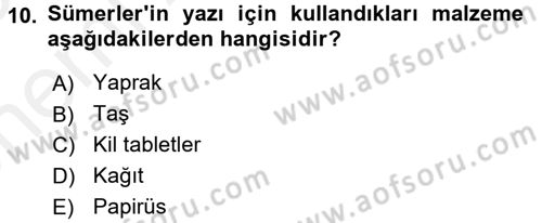 Uluslararası İletişim Dersi 2017 - 2018 Yılı (Vize) Ara Sınav Soruları 10. Soru