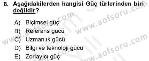 Uluslararası İletişim Dersi 2017 - 2018 Yılı (Vize) Ara Sınav Soruları 8. Soru