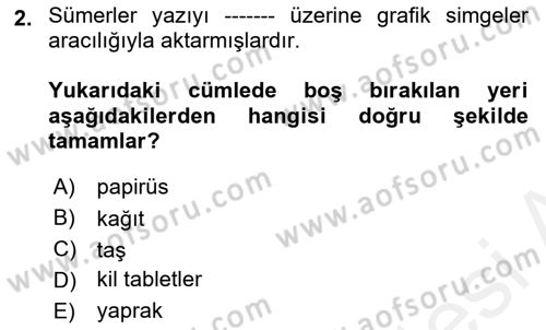 Uluslararası İletişim Dersi 2018 - 2019 Yılı (Vize) Ara Sınav Soruları 2. Soru