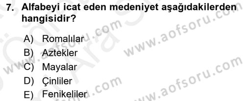 Uluslararası İletişim Dersi 2018 - 2019 Yılı (Vize) Ara Sınav Soruları 7. Soru