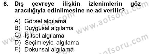 İletişim Kuramları Dersi 2012 - 2013 Yılı (Vize) Ara Sınavı 6. Soru