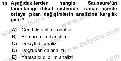İletişim Kuramları Dersi 2016 - 2017 Yılı (Final) Dönem Sonu Sınav Soruları 10. Soru