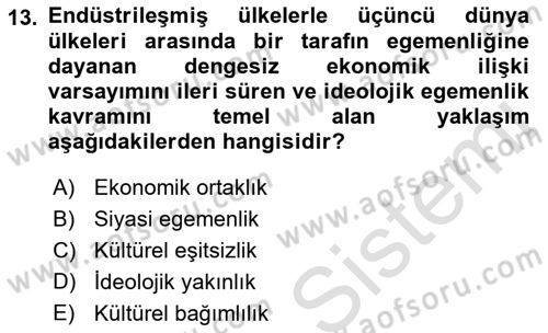 İletişim Kuramları Dersi 2021 - 2022 Yılı (Final) Dönem Sonu Sınav Soruları 13. Soru