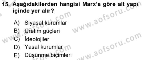 İletişim Kuramları Dersi Dönem Sonu Sınavı Deneme Sınav Soruları 15. Soru