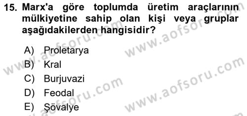 İletişim Kuramları Dersi 2022 - 2023 Yılı Yaz Okulu Sınav Soruları 15. Soru