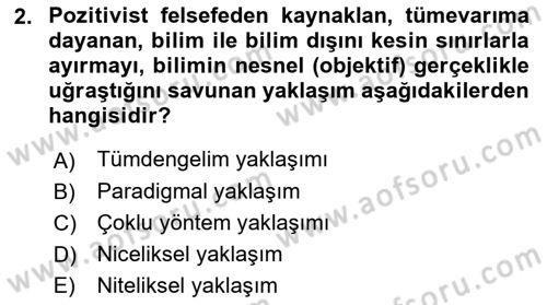 İletişim Kuramları Dersi 2022 - 2023 Yılı Yaz Okulu Sınav Soruları 2. Soru