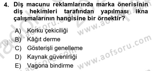 İletişim Kuramları Dersi 2022 - 2023 Yılı Yaz Okulu Sınav Soruları 4. Soru