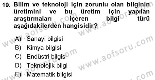 İletişim Kuramları Dersi 2023 - 2024 Yılı (Final) Dönem Sonu Sınav Soruları 19. Soru