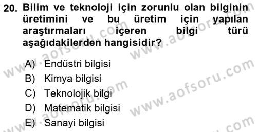 İletişim Kuramları Dersi 2023 - 2024 Yılı Yaz Okulu Sınav Soruları 20. Soru