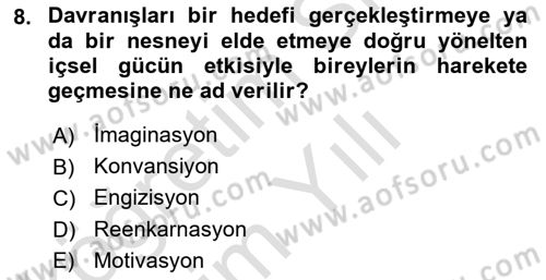 İletişim Kuramları Dersi 2023 - 2024 Yılı Yaz Okulu Sınav Soruları 8. Soru